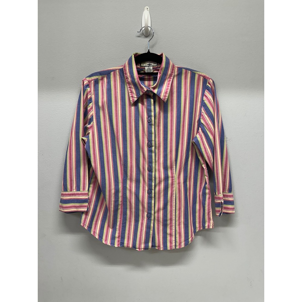 Caribbean Joe Multi-color Button Up